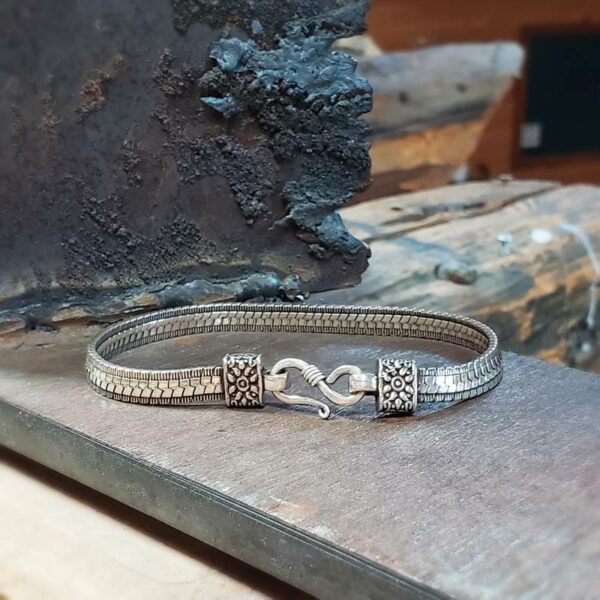 Bracelet maille serpent en argent