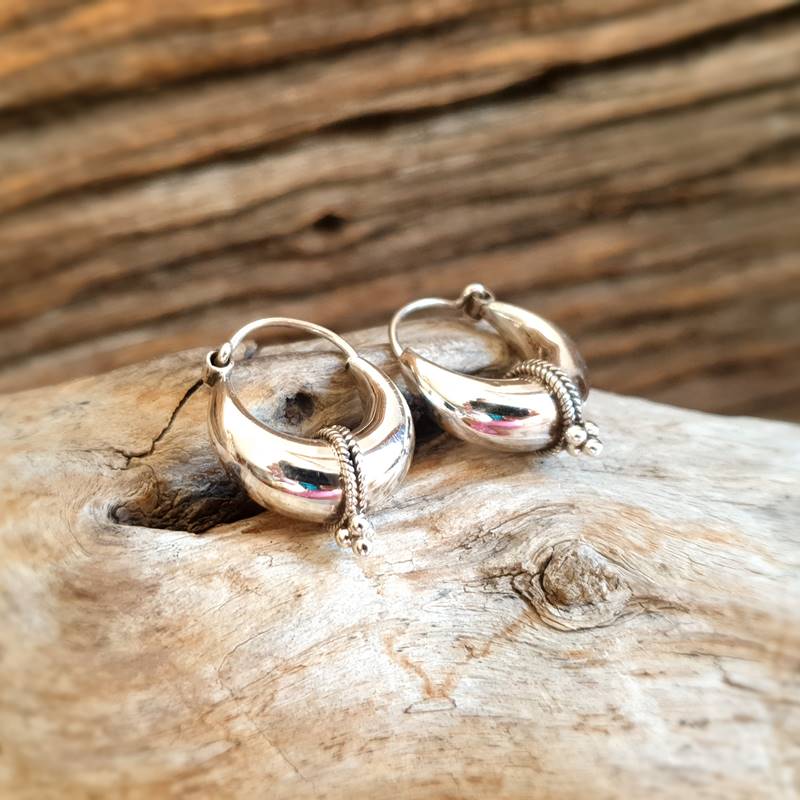 Boucles D'Oreilles Femme Argent Oversized Chunky Boucle Oreille Argent