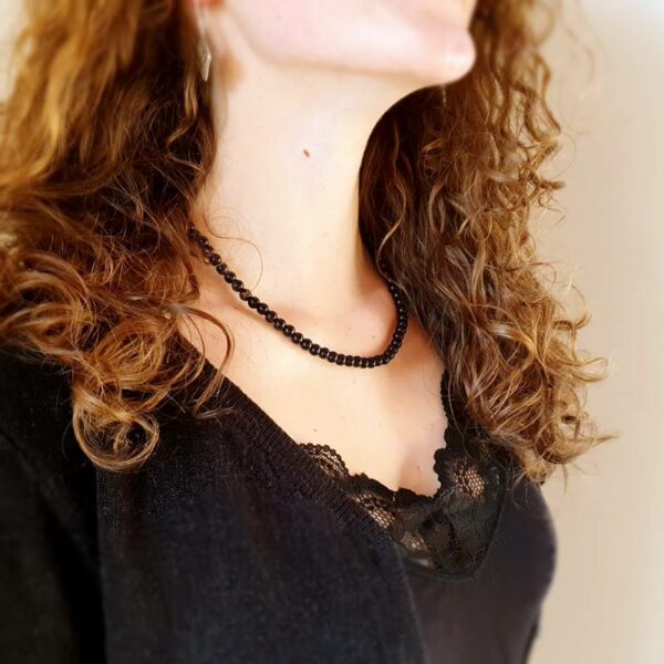 Collier onyx noir femme YOKO