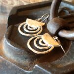 Boucles d'oreilles en argent martelé