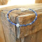 Bracelet fin en sodalite et argent OCEAN