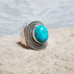 Bague turquoise naturelle TIBET