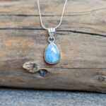 Pendentif larimar argent AMOUR