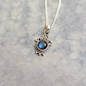 Petit pendentif labradorite argent