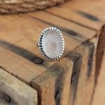 Bague quartz rose argent DOUCEUR