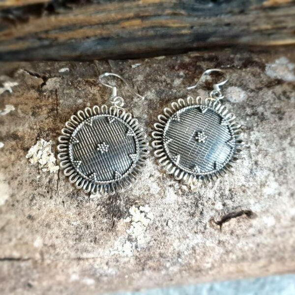 Boucles d'oreilles argent ethniques SOL