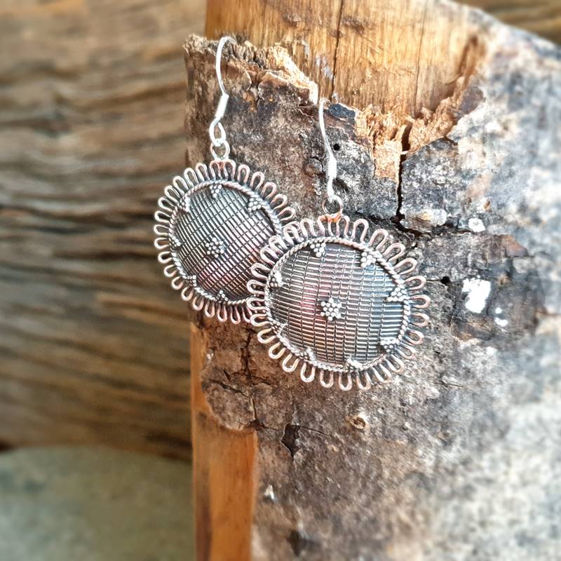 Boucles d'oreilles argent ethniques SOL