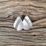 Boucles d'oreilles argent martelé