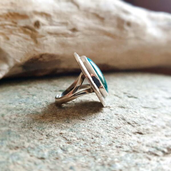 Bague en chrysocolle argent ajustable