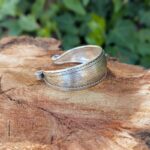 Jonc en argent strié