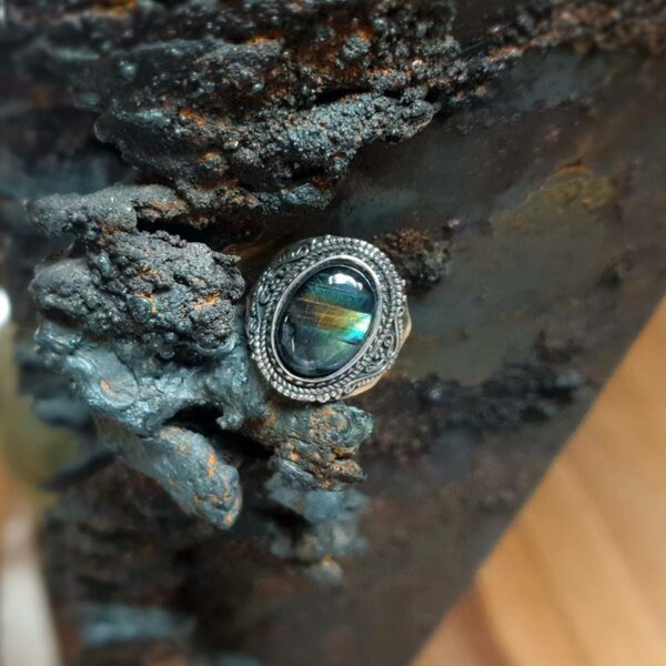 Bague labradorite argent