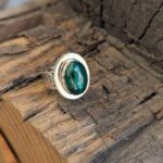 Bague malachite argent JUNGLE
