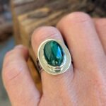 Bague malachite argent JUNGLE
