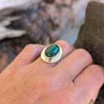 Bague malachite argent JUNGLE