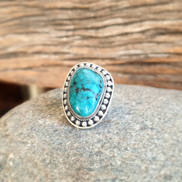 Bague turquoise naturelle TIBET