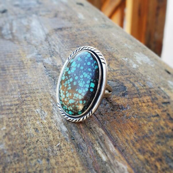 Bague turquoise naturelle ajustable