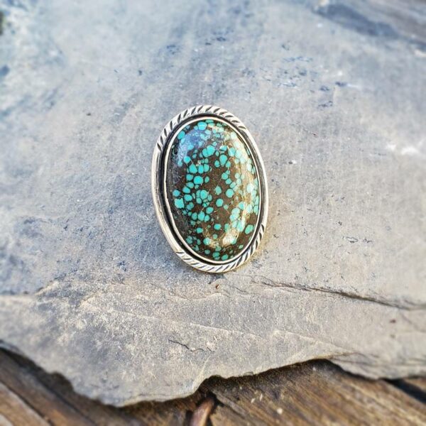 Bague turquoise naturelle ajustable