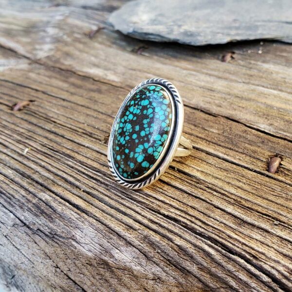 Bague turquoise naturelle ajustable