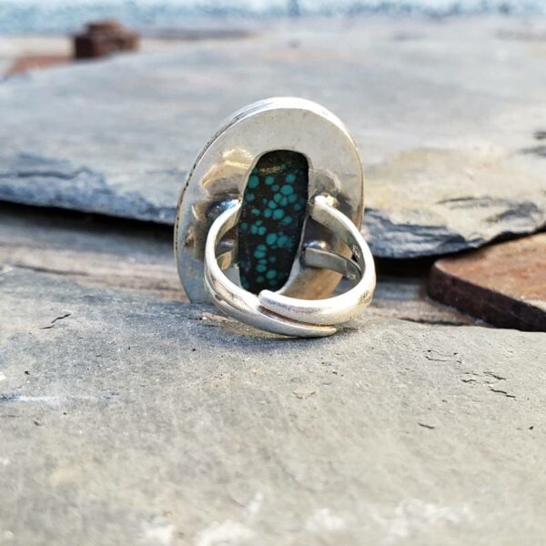 Bague turquoise naturelle ajustable