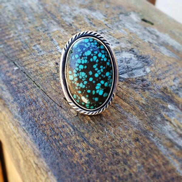 Bague turquoise naturelle ajustable