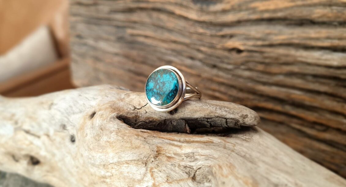 Bague turquoise naturelle - pierre de protection