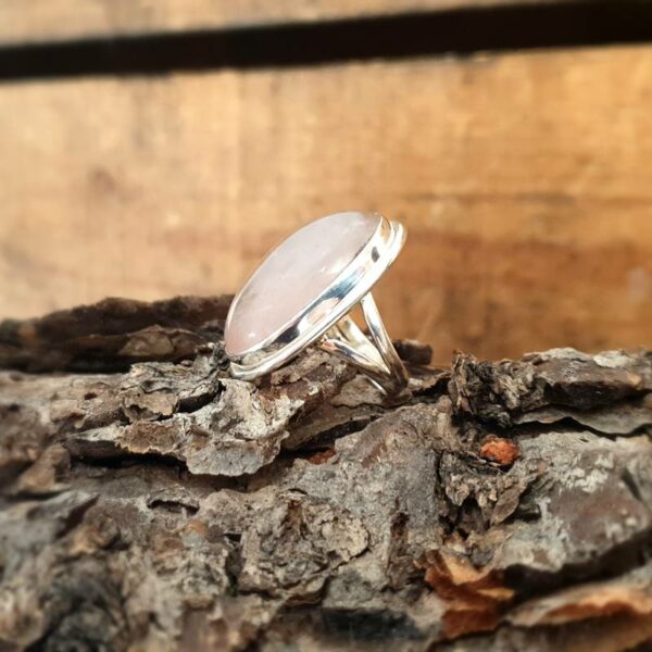 Bague quartz rose argent DOUCEUR