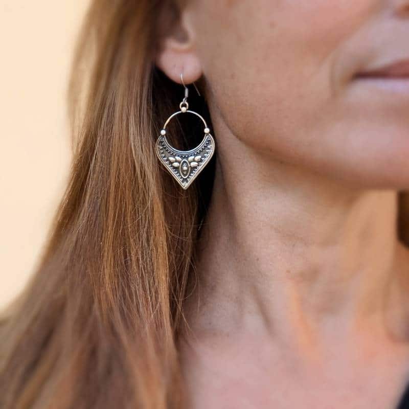 Boucles d'oreilles en argent ethniques CALCUTA Boucles d'oreilles en argent ethniques CALCUTA