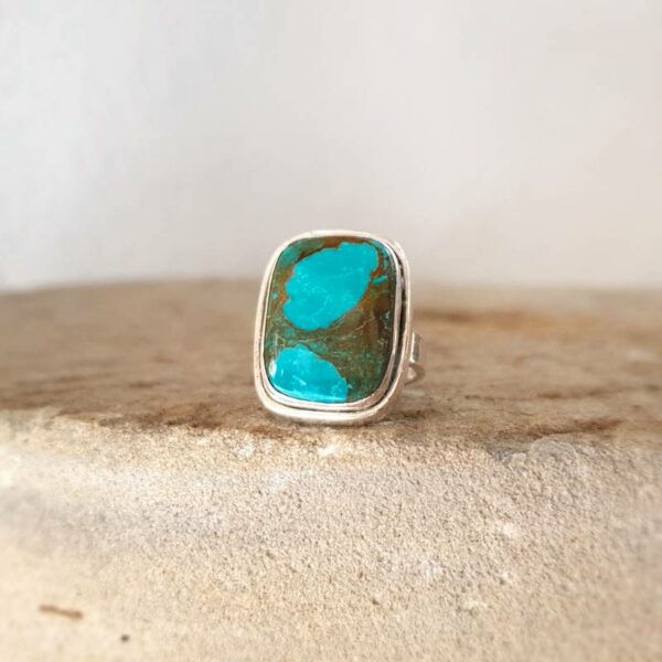 Bague turquoise naturelle AMDO