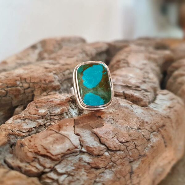 Bague turquoise naturelle AMDO