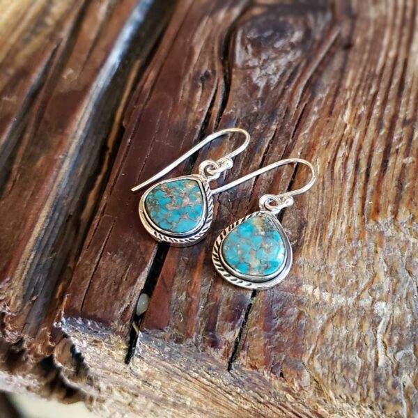 Boucles d'oreilles turquoise gouttes