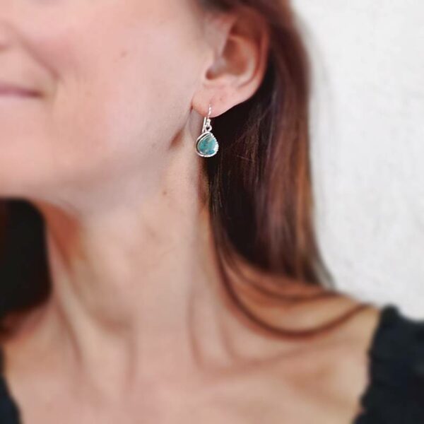 Boucles d'oreilles turquoise gouttes