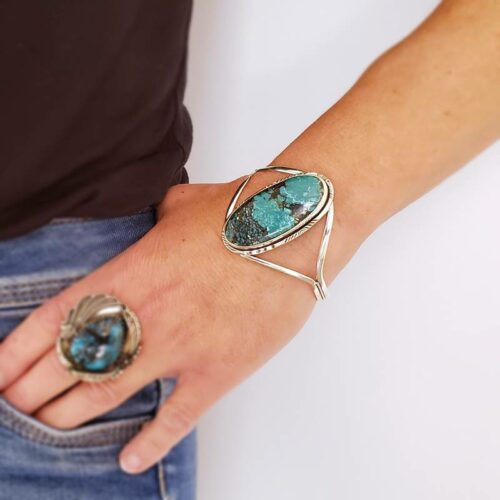 Bracelet turquoise argent MYSORE