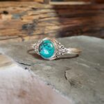 Jonc turquoise argent COURAGE