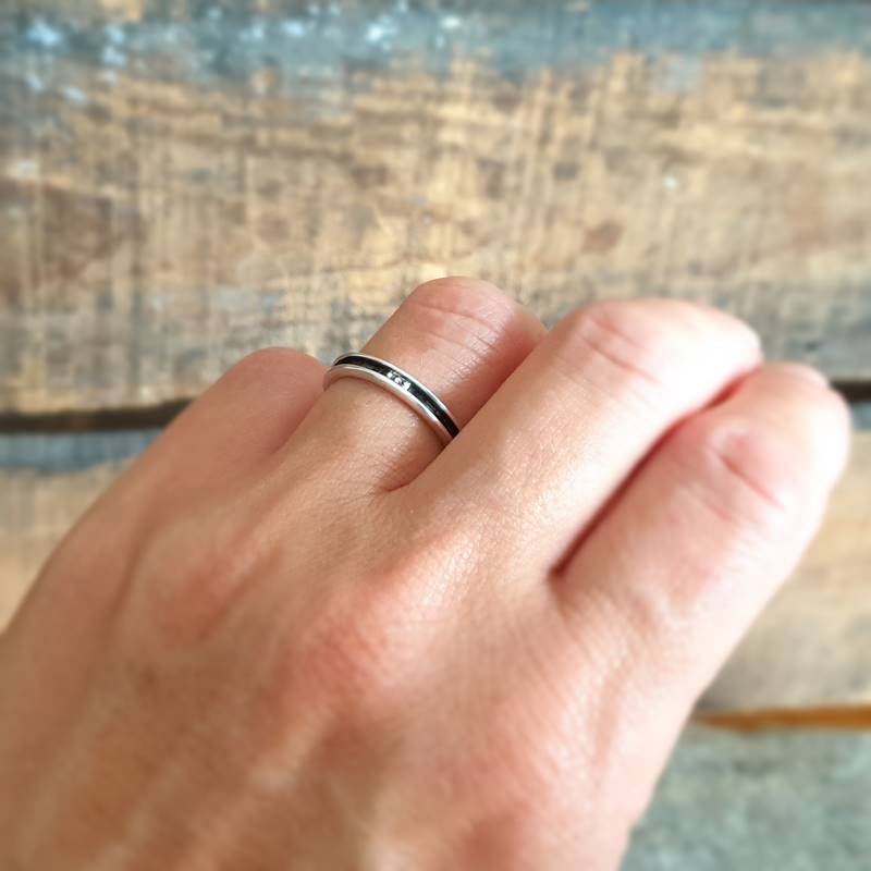 Bague minimaliste argent BÜ