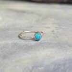 Bague turquoise ajustable minimaliste
