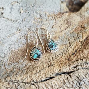 Boucles d'oreilles turquoise argent AMDO