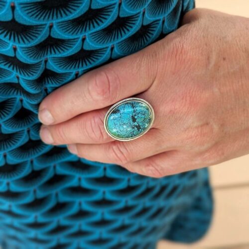 Grosse bague turquoise ANNAPURNA
