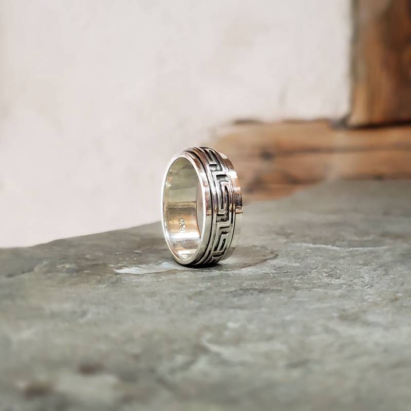 Bague en argent homme TAO