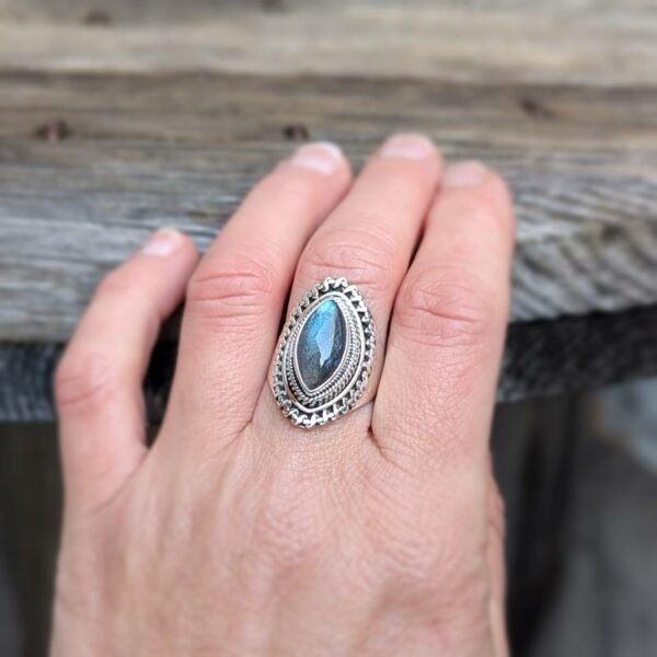 Bague labradorite argent BOMBAY