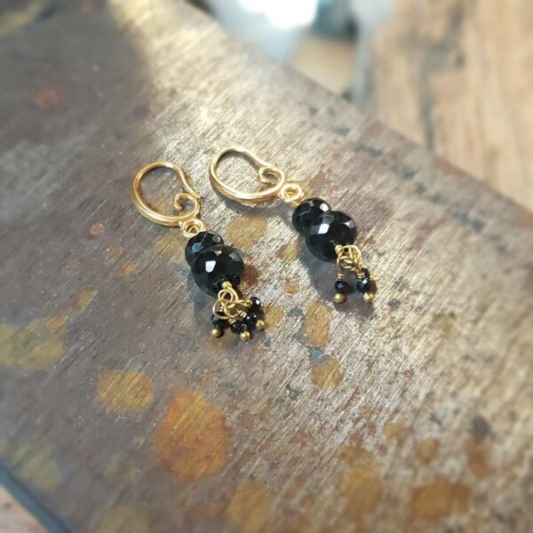 Boucles d'oreilles en onyx UDAÏPUR