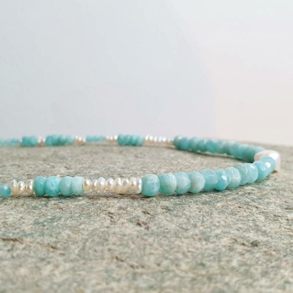 Collier ras de cou en amazonite ANDAMAN