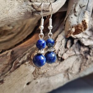 Boucles d'oreilles lapis lazuli AFGHANE