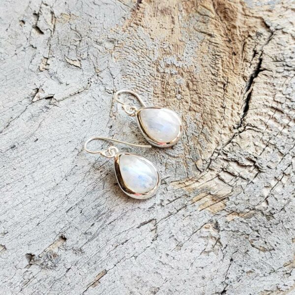 Boucles d'oreilles pierre de lune gouttes