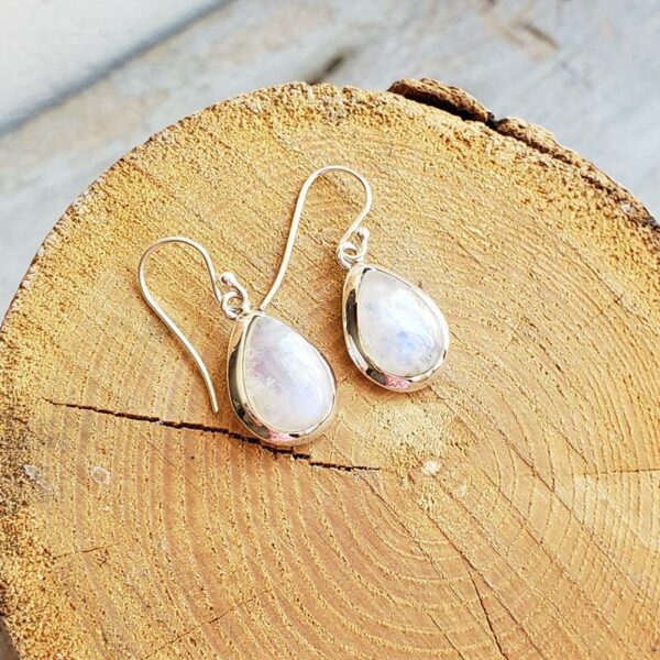 Boucles d'oreilles pierre de lune gouttes