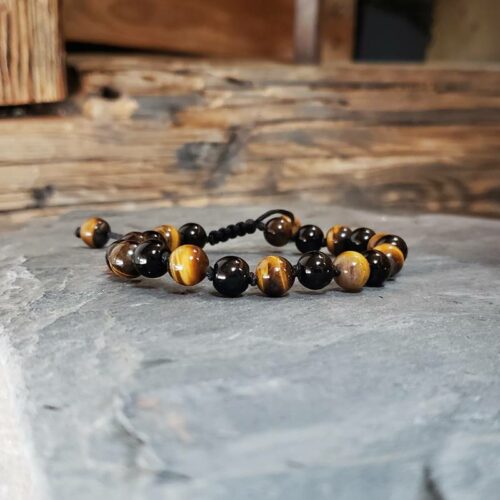 KORE onyx en tijgeroog armband