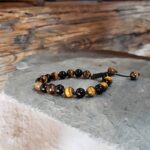 Bracelet onyx et oeil de tigre KORE