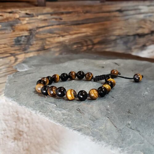 KORE onyx en tijgeroog armband