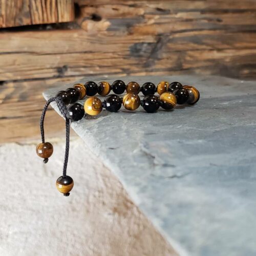 KORE onyx en tijgeroog armband