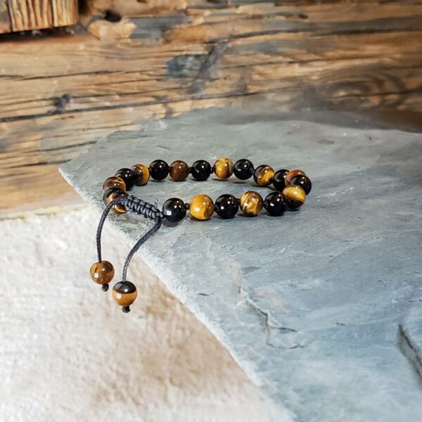 Bracelet onyx et oeil de tigre KORE