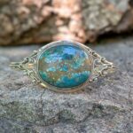 Jonc turquoise argent COURAGE